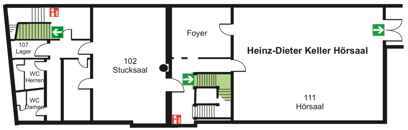 Gebäudeplan erstes Obergeschoss CI2 des Campus Innenstadt