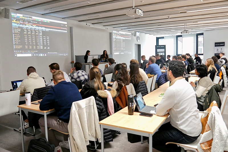 Einführungsveranstaltung für unsere Studierenden in das Bloomberg Terminal.