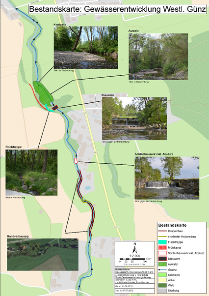 Projekt im Modul Gewässerentwicklungsplanung: Bestandskarte