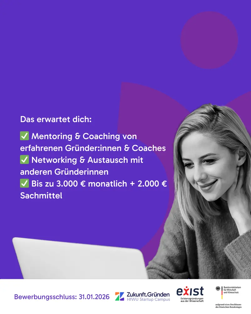 EXIST-Women 2026 - Das erwartet dich
