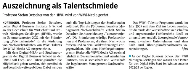 Nürtinger Zeitung 14.08.2022