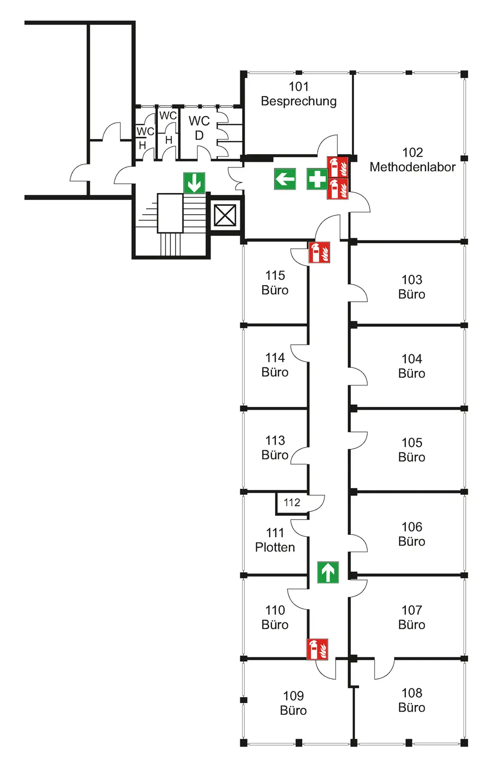 Gebäudeplan CI8 des Campus Innenstadt