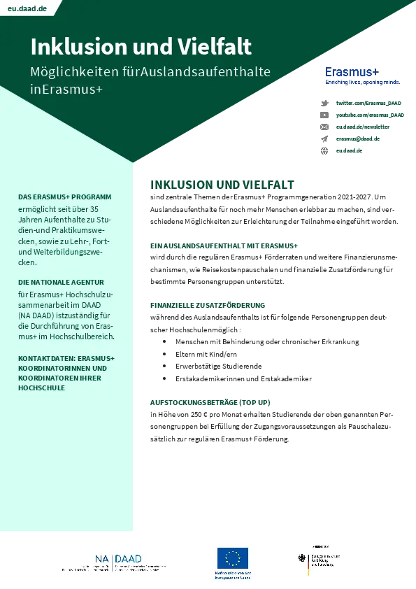 Infosheet Inklusion und Vielfalt