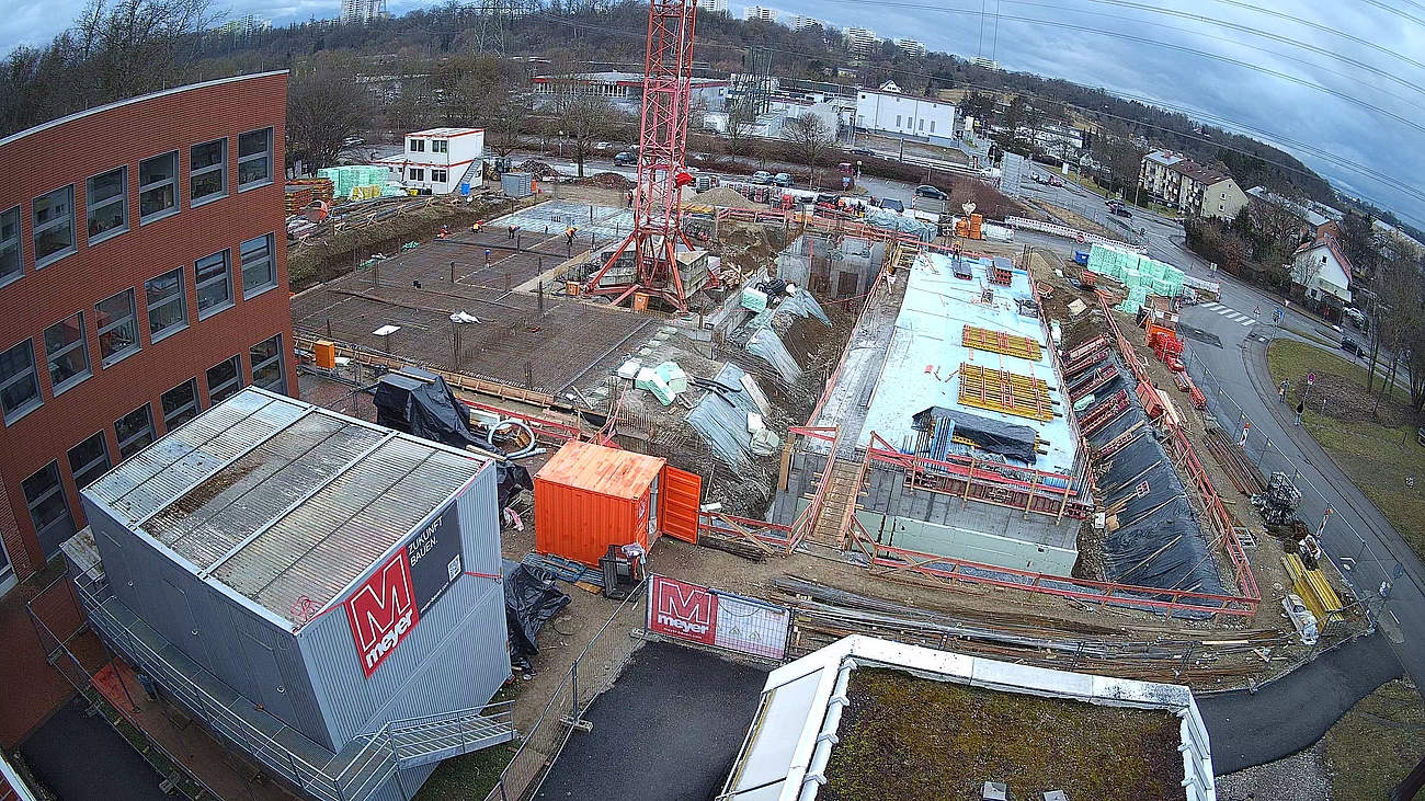 Aufnahme der Baustelle in der Braike