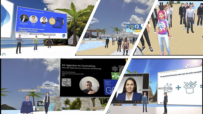 Collage von Studierenden des Masters Controlling im Metaverse