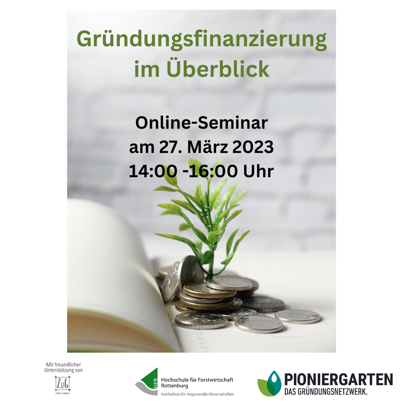 Gründungsfinanzierung im Überblick am 27.03.23