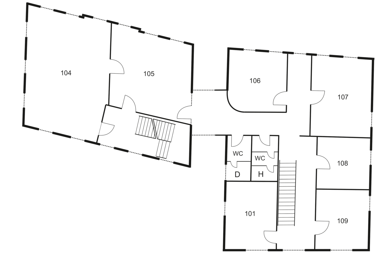 Gebäudeplan erstes Obergeschoss CI4 und CI5 des Campus Innenstadt