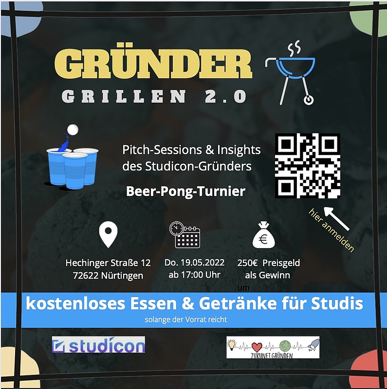Gründer Grillen 2.0 am 19.05. ab 17 Uhr