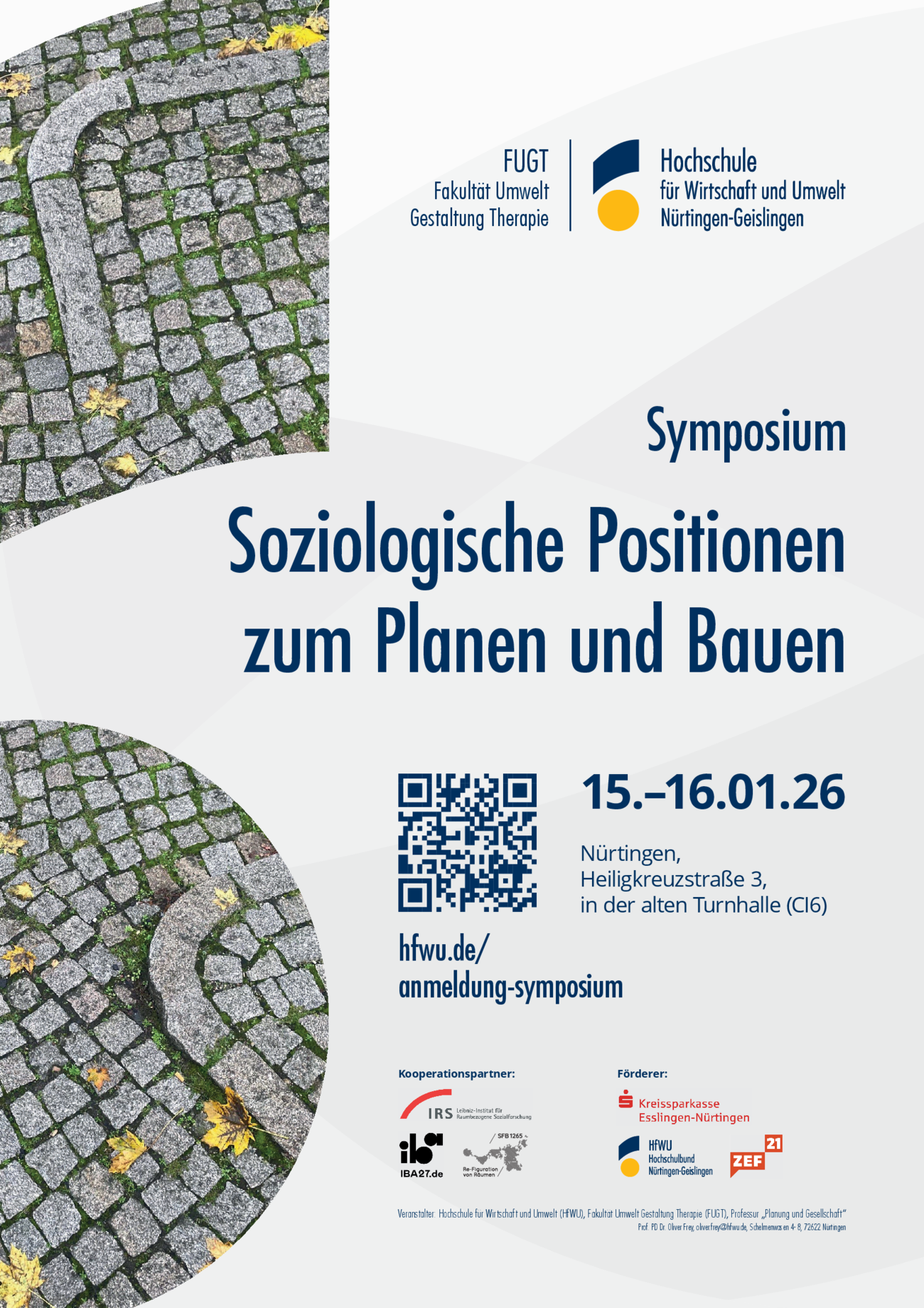 Symposiom Poster Soziologische Positionen zum Planen und Bauen Nürtingen
