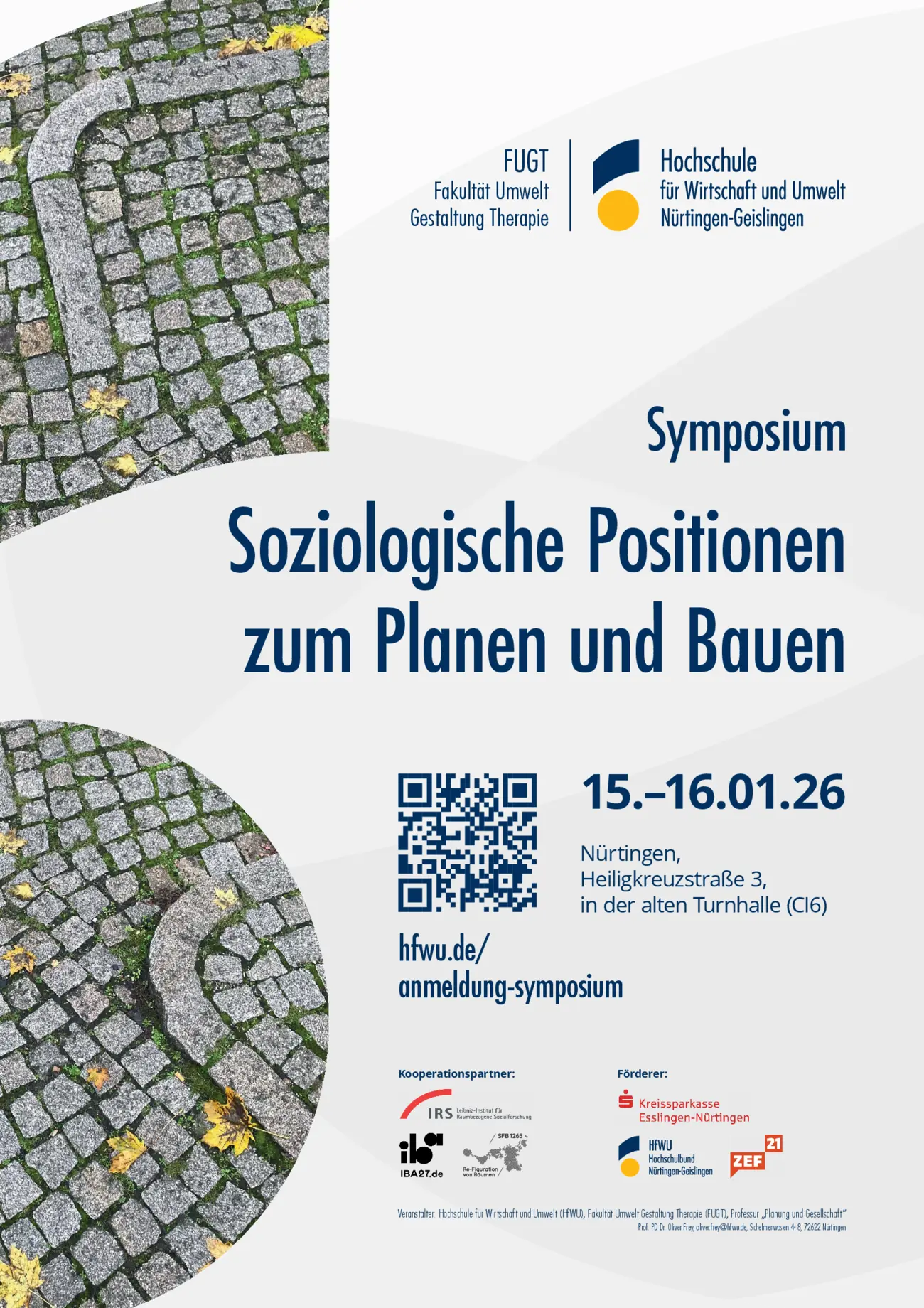 Symposiom Poster Soziologische Positionen zum Planen und Bauen Nürtingen