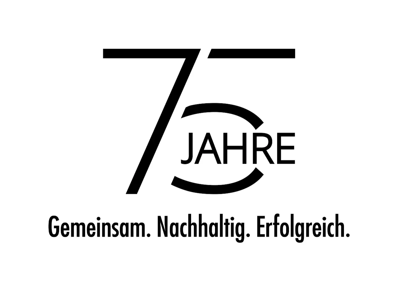 75 Jahre Marke in Weiß