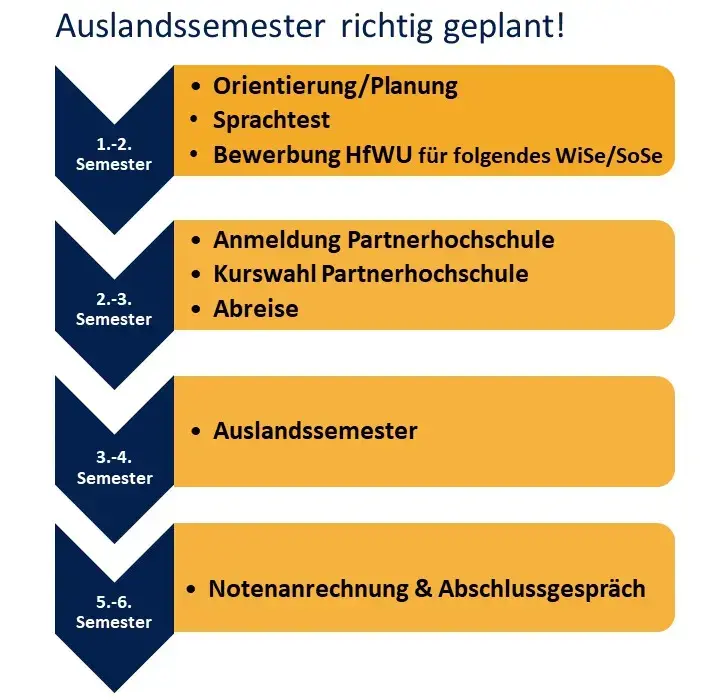 Grafik "Auslandssemester richtig geplant"