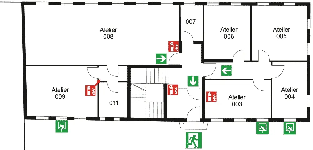 Gebäudeplan Erdgeschoss CI12 des Campus Innenstadt