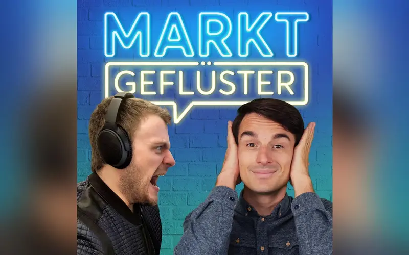 zwei Männer im Portrait, einer schreiend, der andere hält sich die Ohren zu
