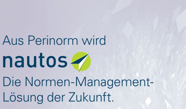 Logo mit Text "Aus Perinorm wird Nautos"