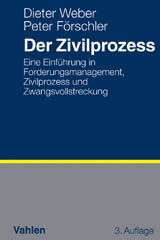 Buchcover Der Zivilprozess - eine Einführung