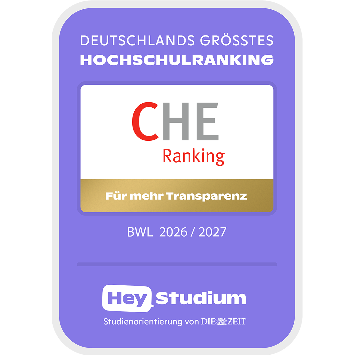 Siegel CHE Ranking BWL