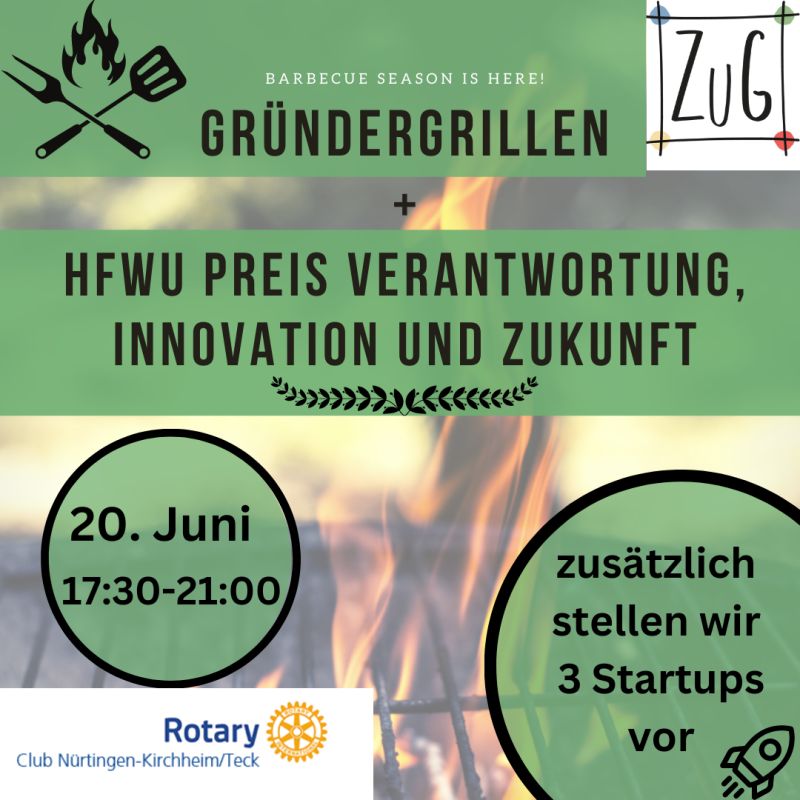 Gründer.Grillen und Verleihung des HfWU Preis für Verantwortung, Innovation und Zukunft am 20.06.2023