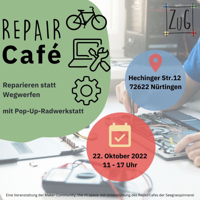 Repair Café am 22. Oktober von 11 bis 17 Uhr in der Future.Box