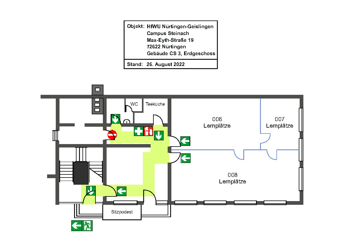 Campus Steinach Gebäudeplan Erdgeschoss