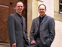 Die Leiter des neuen Instituts, Professor Dr. Alfred Ruther-Mehlis und Michael Weber.